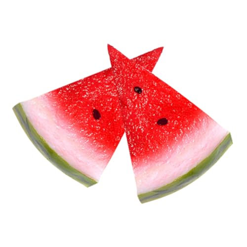 BESPORTBLE 2Stücke Künstliche Wassermelonenscheiben aus Realistische Obstdekoration für Heim Fotografie Partys und Bildungsspielzeug Langlebige und Geruchsneutrale Fruchtornamente von BESPORTBLE