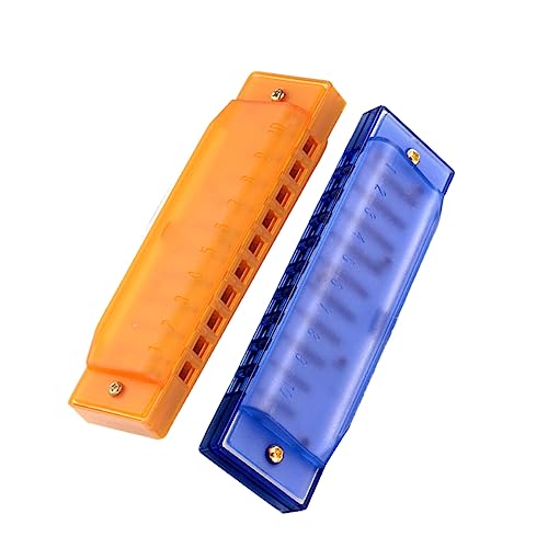 BESPORTBLE 2Stücke Kunststoff Mundharmonika Musikinstrument für Lernspielzeug für Anfänger für Musikunterricht und Kreative Blau Orange BESPORTBLE 2Stücke Kunststoff Mundharmonika Musikinstrument für Lernspielzeug für Anfänger für Musikunterricht und Kreative Blau Orange von BESPORTBLE