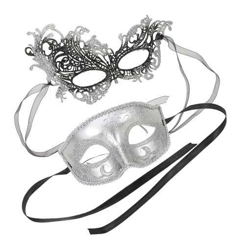 BESPORTBLE 2Stücke Maskerade Ball Masken Stilvolle Halbgesichtsmaske für Halloween Karneval Cosplay Partys für Frauen Besondere Anlässe von BESPORTBLE