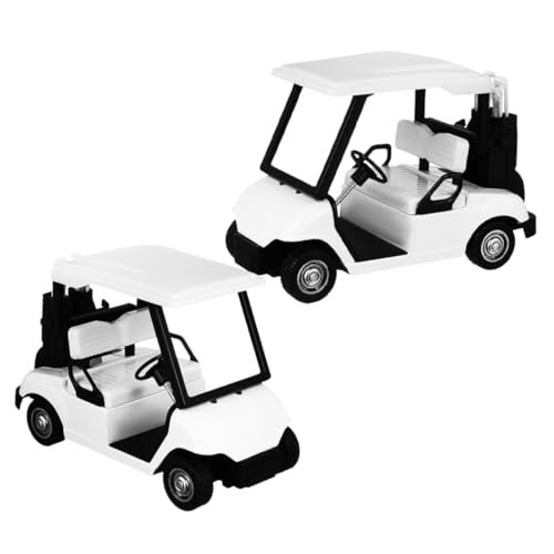 BESPORTBLE 2Stücke Mini Golfwagen Modell Aus Langlebig Und Detailgetreu Für Dekoration Golfwagen Für Sammler Pullback Action Design von BESPORTBLE