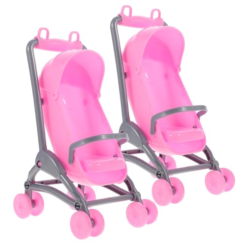 BESPORTBLE 2Stücke Mini Kinderwagen Aus Kunststoff Kreatives Lernspielzeug Für Puppenhäuser Und Zu Besonderen Anlässen von BESPORTBLE