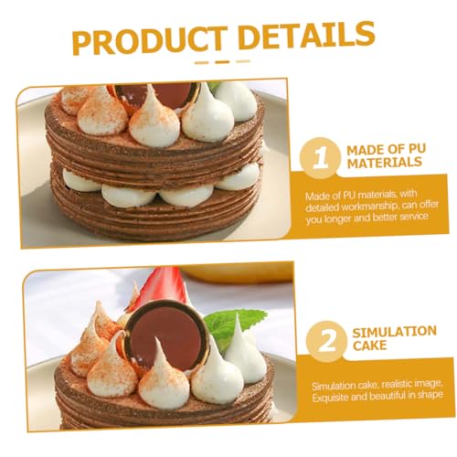 BESPORTBLE 2Stücke Mini Künstliche Kuchen Deko Realistische Dessertmodelle für Hochzeiten Fotografie und Partys Tischdekoration für Festliche von BESPORTBLE