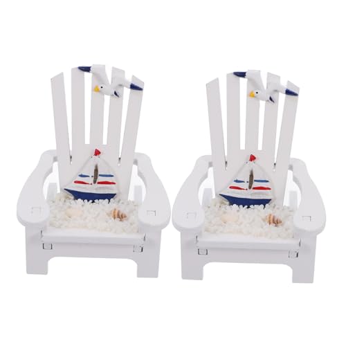 BESPORTBLE 2Stücke Mini Strandstuhl Deko Aus Holz Mediterrane Handwerkskunst Für Puppenhaus DIY Doll Decor Requisiten Kinderspielzeug Für Kreative Wohnkultur Und Kinderzimmergestaltung von BESPORTBLE