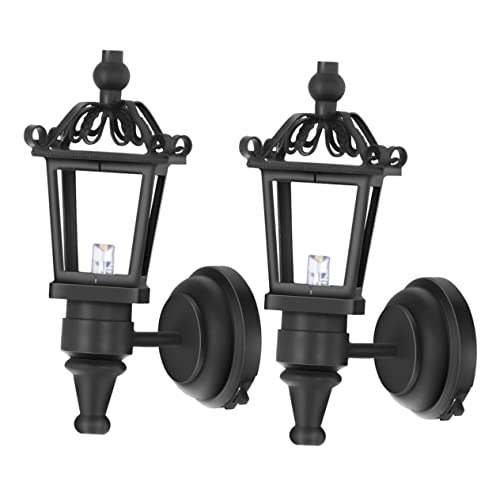 BESPORTBLE 2Stücke Mini Wandlampen Für Puppenhäuser LED Wandleuchten Im Dekorative Beleuchtung Für Häuser Und Modelle Zubehör Für Kleine Hausornamente von BESPORTBLE