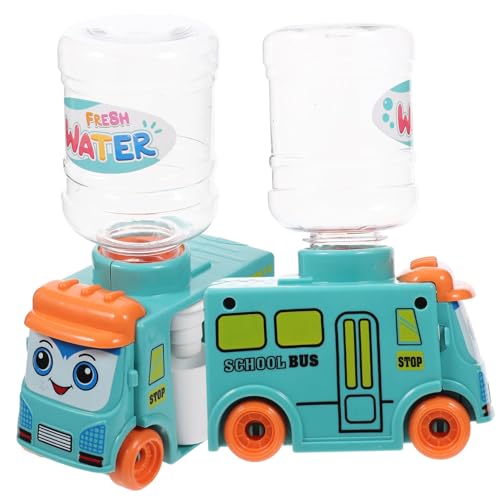 BESPORTBLE 2Stücke Mini Wasserspender Im Schulbus Design Lernspielzeug Für Spielzeugauto Mit Wasserfunktion Für Kreatives Rollenspiel Und Spaß Im Freien von BESPORTBLE