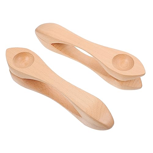 BESPORTBLE 2Stücke Musiklöffel Aus Holz Aufführungsinstrumente Für Kindergarten Performances Und Percussion Holzfarbe Für Kreative Musiker von BESPORTBLE