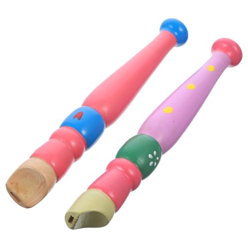 BESPORTBLE 2Stücke Orff Kinderflöte Aus Holz Mit Löchern Farbenfrohes Musikspielzeug Für Instrument Zum Lernen Und Fördert Musikalische Fähigkeiten Und Kreativität von BESPORTBLE