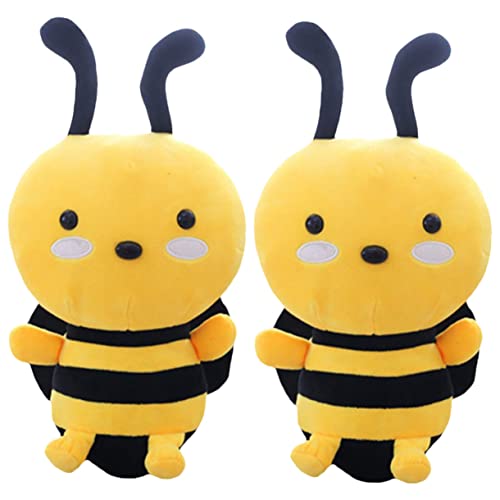 BESPORTBLE 2Stücke Plüsch Biene Kuscheltier Niedliche Große Stofftier Bienen Für Dekorative Plüschpuppe Weiches Und Kuschliges Stofftierspielzeug Für Deko von BESPORTBLE