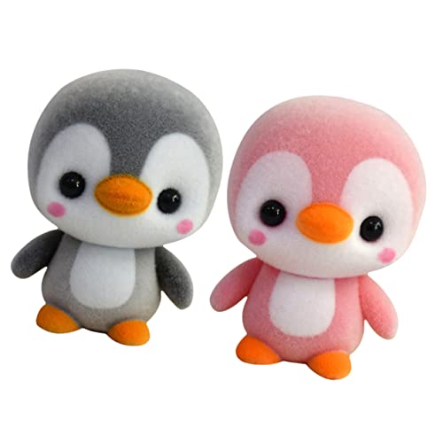 BESPORTBLE 2 Stück Mini-plüsch-Pinguin-Spielzeug Ausgestopfte Pinguin-Puppen Für Jungen Und Mädchen Gemütliche Beflockte Weiche Kuscheltiere Für Die Schreibtischdekoration Im Auto von BESPORTBLE