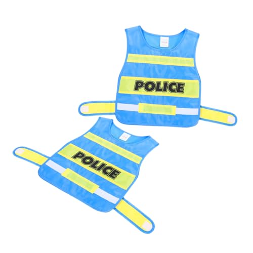BESPORTBLE 2Stücke Polizeiweste Cosplay Kostüm für Rollenspiele Geburtstagsfeiern und Kreative Spielzeiten Bequeme und Sichere Stoffmaterialien für Verschiedene Anlässe von BESPORTBLE