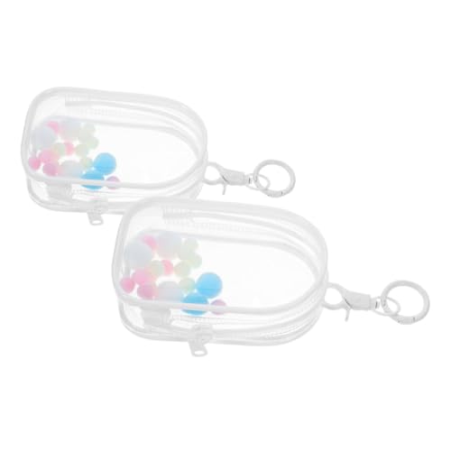 BESPORTBLE 2Stücke Puppenaufbewahrungstaschen mit Schlüsselanhänger PVC Transparente Mini Display Taschen für Puppensammler Multifunktionale und Langlebige Aufbewahrungslösung von BESPORTBLE
