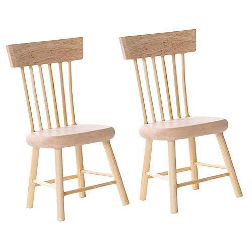 BESPORTBLE 2 Stück Miniatur Holzstuhl Spielzeug Möbel Modell für Kinderzimmer Dekoration Kleiner Holzstuhl für Puppenhaus Sichere und Detailreiche Handwerkskunst BESPORTBLE 2 Stück Miniatur Holzstuhl Spielzeug Möbel Modell für Kinderzimmer Dekoration Kleiner Holzstuhl für Puppenhaus Sichere und Detailreiche Handwerkskunst von BESPORTBLE