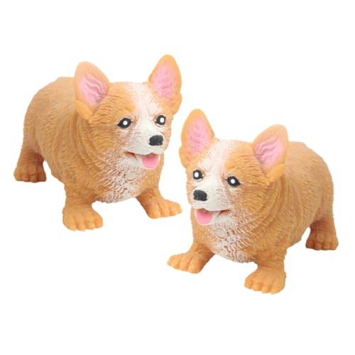 BESPORTBLE 2Stücke Quetschspielzeuge Für Stressabbau Lustige Kawaii Corgi Spielzeuge Zappelspielzeuge Für Partygeschenke Kompakt Und Handlich von BESPORTBLE