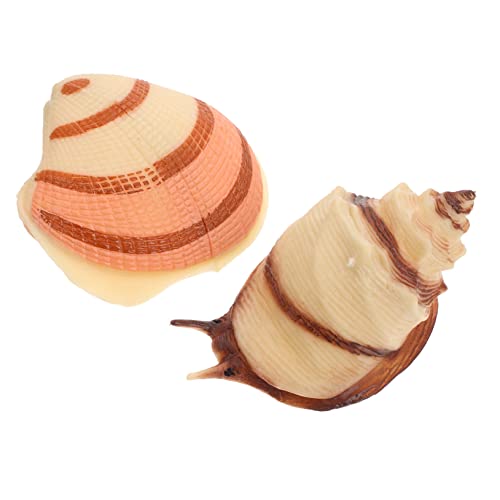 BESPORTBLE 2Stücke Realistische Conch Shell Spielzeugset Für Kreative Tier Modelle Kognitiven Entwicklung Badespielzeug von BESPORTBLE