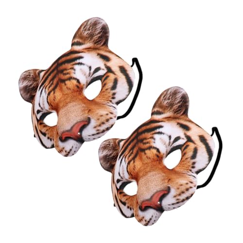 BESPORTBLE 2Stücke Realistische Tigermasken Tierische Cosplay Maske für Halloween Kostümparty und Maskerade Leicht Angenehm zu Tragen Einzigartiger Stil für Unvergessliche Auftritte BESPORTBLE 2Stücke Realistische Tigermasken Tierische Cosplay Maske für Halloween Kostümparty und Maskerade Leicht Angenehm zu Tragen Einzigartiger Stil für Unvergessliche Auftritte von BESPORTBLE