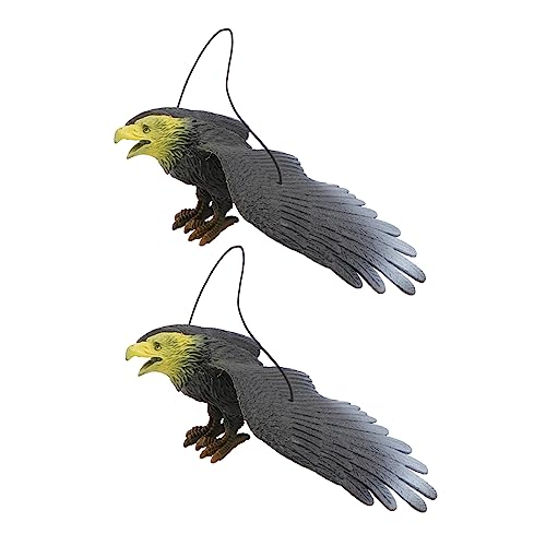 BESPORTBLE 2Stücke Realistisches Adler Modellspielzeug Effektives Vogelabwehrmittel für Garten und Hochwertige Tierattrappe Langlebigem Material für Kinderspielzeug von BESPORTBLE