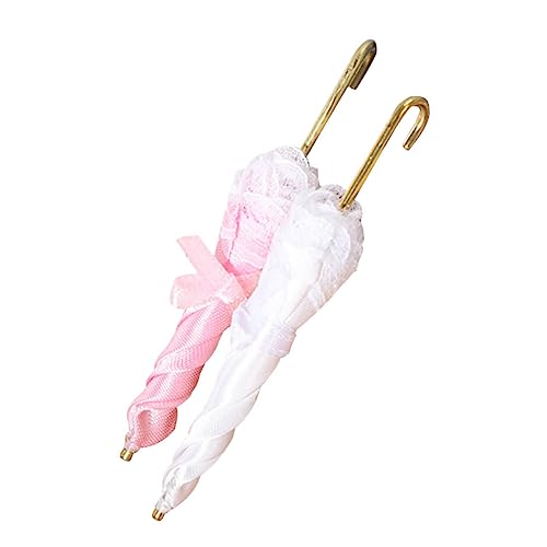 BESPORTBLE 2 Stück Kleiner Regenschirm Modell Dekorative Tiny Regenschirme für Puppenhaus und Spielzeug Simulierte Miniatur Regenschirm Spielzeug für Kinder Hausornament und Party Deko von BESPORTBLE