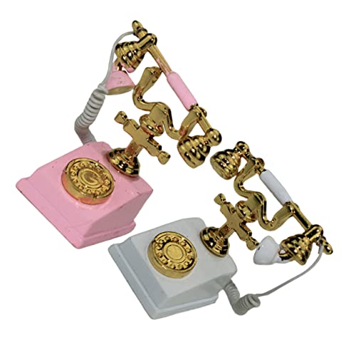 BESPORTBLE 2Stücke Retro Telefon Niedliches Kinderspielzeug für Miniaturdekoration und DIY Möbel Schlafzimmer und Babyzimmer BESPORTBLE 2Stücke Retro Telefon Niedliches Kinderspielzeug für Miniaturdekoration und DIY Möbel Schlafzimmer und Babyzimmer von BESPORTBLE