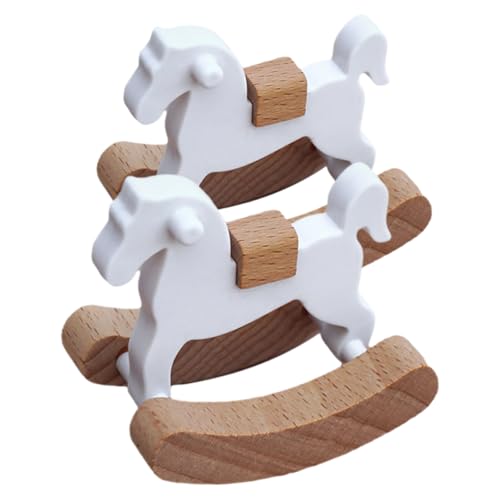 BESPORTBLE 2Stücke Schaukelpferd Aus Holz Für Puppenhausmöbel Klassisches Für Schaukelstuhl Design Für Gestaltung Von Puppenhäusern von BESPORTBLE