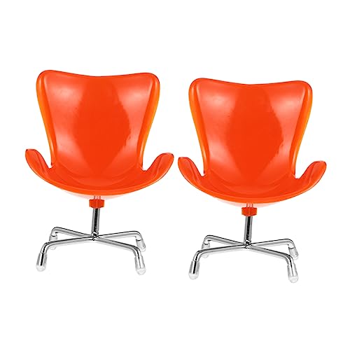 BESPORTBLE 2Stücke Sessel Aus Kunststoff Drehstuhl Für Puppenhausdekoration Kleiner Stuhl Im Modernen Design Kreative Gestaltung Und Spielmöglichkeiten von BESPORTBLE