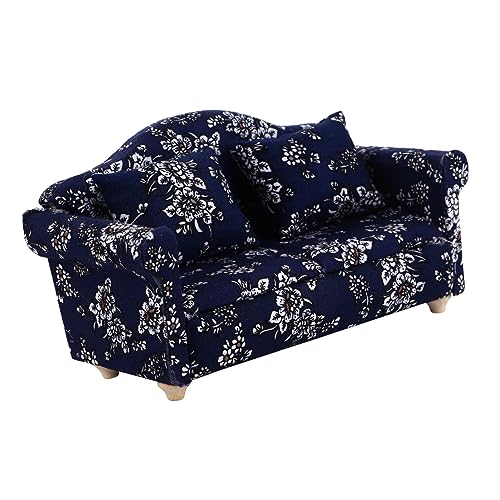 BESPORTBLE 2Stücke Sofa Modell für Puppenhäuser Blauer Blütenstoff Kissen Robustes Design für Kreative Spielumgebungen und Stilvolle Dekorationen BESPORTBLE 2Stücke Sofa Modell für Puppenhäuser Blauer Blütenstoff Kissen Robustes Design für Kreative Spielumgebungen und Stilvolle Dekorationen von BESPORTBLE