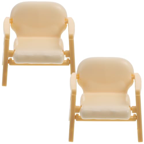 BESPORTBLE 2Stücke Sofa Stuhl Puppenhaus Möbel Vintage Miniaturstühle Für Puppenhausdekoration Realistisches Design Für Mikrolandschaften Und DIY Projekte von BESPORTBLE