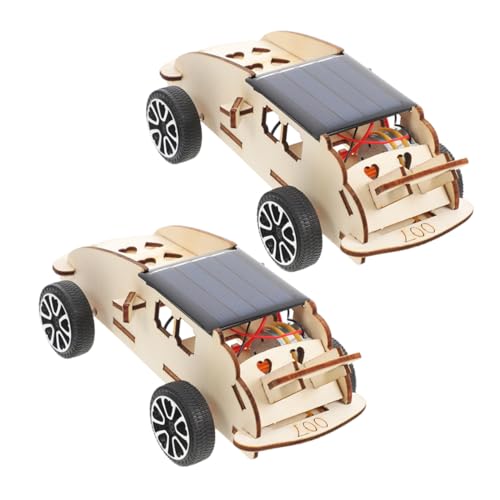 BESPORTBLE 2Stücke Solarbetriebene Modellauto Bausätze Für DIY Puzzle Auto Stem Experimentiermaterial Für Jungen Und Bastelset Zum Selberbauen von BESPORTBLE