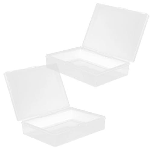 BESPORTBLE 2Stücke Spielkarten Aufbewahrungsbox Transparente Kartendeckhülle Für Spielkarten Kompaktes Design Lösung Zur Schonenden Aufbewahrung von BESPORTBLE
