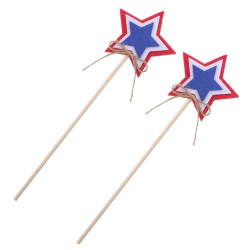 BESPORTBLE 2Stücke Sternenfeenstäbe Und Dekorative Zauberstäbe Für Unabhängigkeitstag Und Patriotische Feiern Für Bühnenaufführungen Und Festliche Anlässe von BESPORTBLE