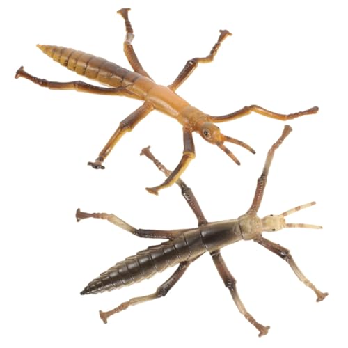 BESPORTBLE 2Stücke Stick Insekten Modelle Für Realistische Insektenfiguren Naturerkundung Und Bildung Mikrolandschaftsdekor Für Lernspiele Und Kreative Projekte von BESPORTBLE