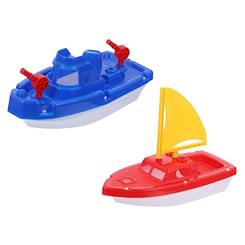 BESPORTBLE 2Stücke Strandspielzeug Für Lustige Bootsspielzeuge Segelboot Schnellboot Für Strand Und Sandkasten Robustes Kunststoffspielzeug Für Kleinkinder von BESPORTBLE