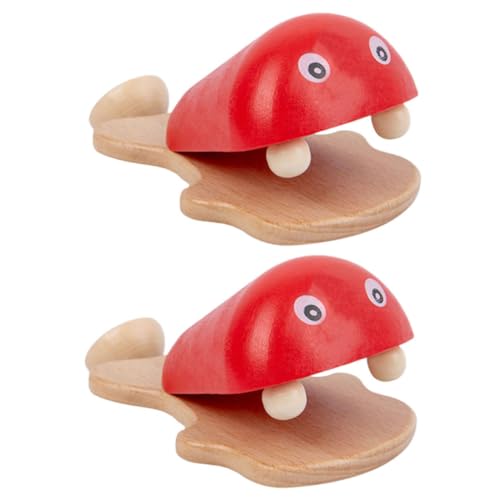 BESPORTBLE 2Stücke Teiliges Holz Musikinstrumente Für Castanets Motorischen Fähigkeiten Und Eltern Junge Mädchen Interaktion Für Vorschulkinder von BESPORTBLE