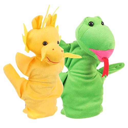 BESPORTBLE 2Stücke Tierpuppen Handpuppen Für Interaktives Für Eltern Spiele Kleine Zufällige Tierauswahl von BESPORTBLE