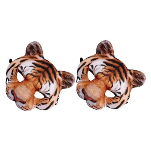 BESPORTBLE 2Stücke Tigermaske Cosplay Tiergesichtsmaske Halloween Partymaske für Mottopartys Maskerade und Bühnenauftritte Lebensechtes Design und Komfortabler Sitz BESPORTBLE 2Stücke Tigermaske Cosplay Tiergesichtsmaske Halloween Partymaske für Mottopartys Maskerade und Bühnenauftritte Lebensechtes Design und Komfortabler Sitz von BESPORTBLE