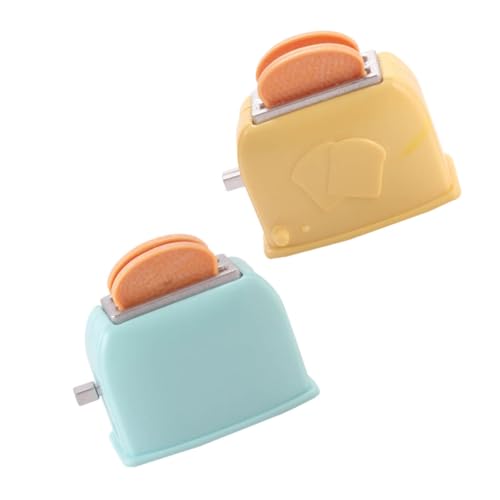 BESPORTBLE 2Stücke Toaster Modell Mini Brotmaschine Dekoration Für Küchen Szenen Kreativ Und Farbenfroh Für Puppenhäuser von BESPORTBLE
