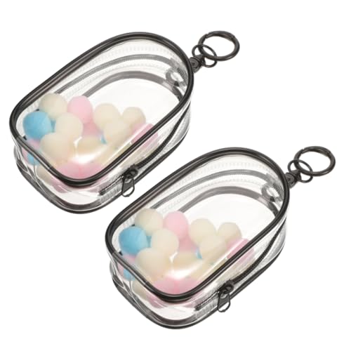 BESPORTBLE 2Stücke Transparente Figuren Display mit Schlüsselanhänger und Pom Poms Tragbarer Aufbewahrungskoffer für Mini Figuren und Puppen und Staubgeschützt BESPORTBLE 2Stücke Transparente Figuren Display mit Schlüsselanhänger und Pom Poms Tragbarer Aufbewahrungskoffer für Mini Figuren und Puppen und Staubgeschützt von BESPORTBLE