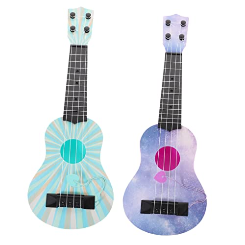 BESPORTBLE 2Stücke Ukulele Aus Hochwertigem Leichtes Musikinstrument Für Kleinkinder Lernspielzeug Musikalischen Frühbildung Farben Zufällig von BESPORTBLE