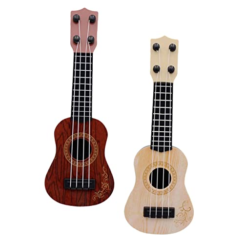 BESPORTBLE 2Stücke Ukulele Aus Robustem Saitiges Musikinstrument Für Kleinkinder Zur Musikalischen Frühförderung Brauntönen von BESPORTBLE