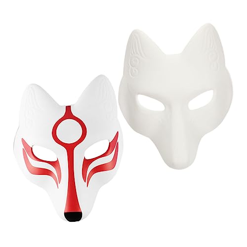 BESPORTBLE 2Stücke Weiße Fuchs Maske Für Halloween Kostümparty Cosplay Maske Maskerade Zubehör Für Karneval BESPORTBLE 2Stücke Weiße Fuchs Maske Für Halloween Kostümparty Cosplay Maske Maskerade Zubehör Für Karneval von BESPORTBLE