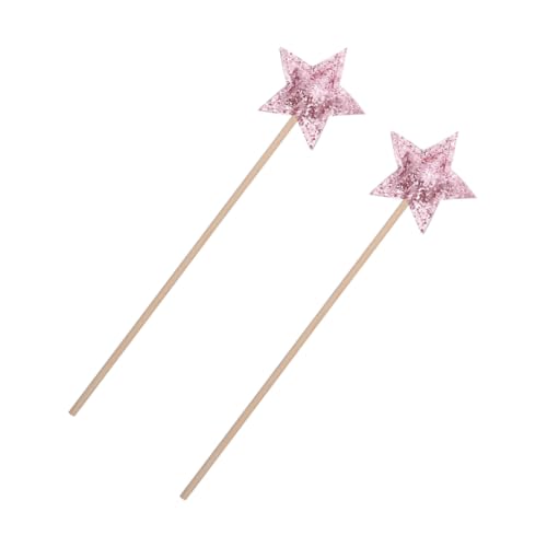 BESPORTBLE 2Stücke Zauberstäbe Sternform Magische Feenstäbe Für Requisiten Für Geburtstagsfeiern Und Cosplay Geschenkidee Für Kleine Prinzessinnen von BESPORTBLE