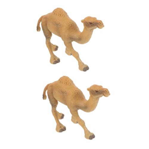BESPORTBLE 2er Set Mini Kamel Figuren - Realistische Dromedar Spielzeuge Aus Hochwertigem Kunststoff Für Kreative Wohnkultur Und Kinderzimmer Dekoration - Ideal Als Oder von BESPORTBLE