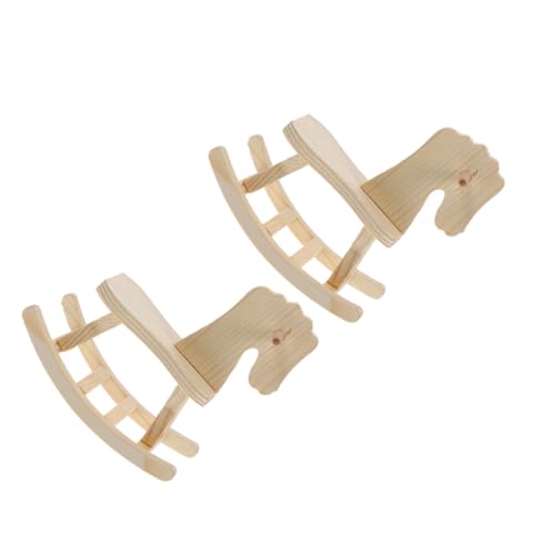 BESPORTBLE 2pcs DIY Schaukelpferd Vorschulspielzeug Holzschaukelpferd Bastelset Kinder Unvollendete Holzpferdefiguren Zum Bemalen Und Zusammenbauen von BESPORTBLE
