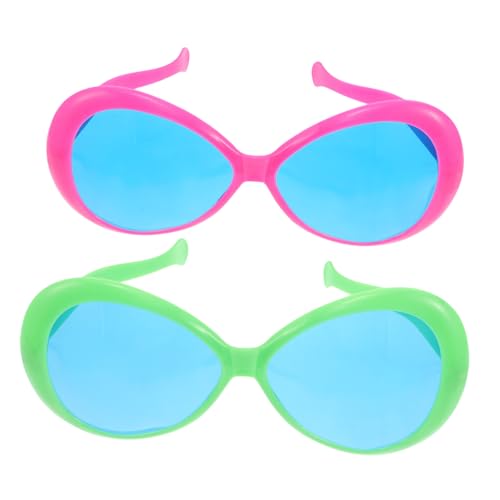 BESPORTBLE 2pcs Lustige Partygläser Übertriebene Hawaiianische Strand Neuheit Photo Booth Requisiten Strand Brillen Für Luau -Dekorationen Geeignet von BESPORTBLE
