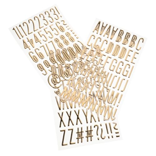 BESPORTBLE 3 Blätter Gold Buchstaben Aufkleber Set Bögen Elegante Selbstklebende Alphabet Sticker für Scrapbooking DIY Kunstprojekte und Bastelarbeiten Große Minimalistische Initialen BESPORTBLE 3 Blätter Gold Buchstaben Aufkleber Set Bögen Elegante Selbstklebende Alphabet Sticker für Scrapbooking DIY Kunstprojekte und Bastelarbeiten Große Minimalistische Initialen von BESPORTBLE