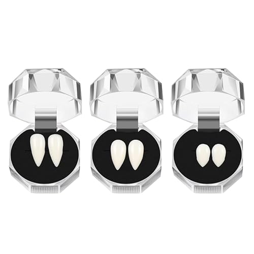 BESPORTBLE 3 Paar Cosplay Fangs Realistische Horror Werwolf Fangs Party Requisiten Vampir Zähne für Halloween Tanzen Party Bankett 13 mm + 15 mm + 17 mm BESPORTBLE 3 Paar Cosplay Fangs Realistische Horror Werwolf Fangs Party Requisiten Vampir Zähne für Halloween Tanzen Party Bankett 13 mm + 15 mm + 17 mm von BESPORTBLE