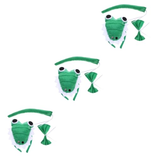 BESPORTBLE 3 Sätze Alligator Kostüm Set Stirnband Fliege aus Bequemem Stoff Leichtes Tier Kostüm Zubehör für Festival Cosplay Party Strapazierfähig und Angenehm zu Tragen von BESPORTBLE