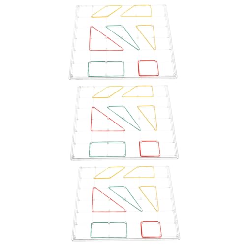 BESPORTBLE 3 Sätze Geometrische Formen Lernspielzeug Kunststoff Nagelbrett für Mathe Lehrmittel und Geometrische Form Boards für Vorschulkinder und Grundschüler BESPORTBLE 3 Sätze Geometrische Formen Lernspielzeug Kunststoff Nagelbrett für Mathe Lehrmittel und Geometrische Form Boards für Vorschulkinder und Grundschüler von BESPORTBLE