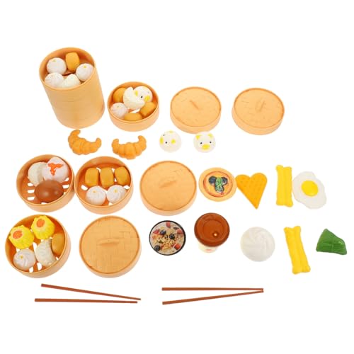 BESPORTBLE 3 Sätze Kochspielzeug Teiliges Pretend Play Küchen Set mit Dampfgarer und Brötchen Langlebiges Kunststoffspielzeug für Fantasievolles Rollenspiel Geeignet für Mädchen und Jungen von BESPORTBLE