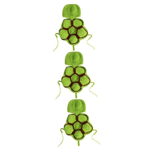 BESPORTBLE 3 Sätze Neugeborenes Kostümset für Babyfotografie Atmungsaktive Flexible Kleidung im Schildkröten Design Hellgrün Shower Dehnbarer Babyhut von BESPORTBLE
