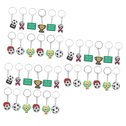 BESPORTBLE 3 Sätze Teiliges Fußball Schlüsselanhänger Dekorativer Schlüsselb Und Tragbar Für Rucksack Und Schlüssel Fußball Fanartikel Perfektes Für Sportliebhaber 35 Stück * 3 von BESPORTBLE